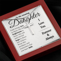 Load image into Gallery viewer, To My Amazing Daughter-Faith- Cross Necklace

