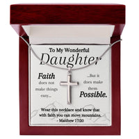 Load image into Gallery viewer, To My Wonderful Daughter- Faith- Cross Necklace
