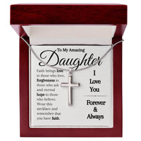 Load image into Gallery viewer, To My Amazing Daughter-Faith- Cross Necklace
