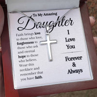 Load image into Gallery viewer, To My Amazing Daughter-Faith- Cross Necklace

