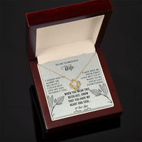 Load image into Gallery viewer, To My Gorgeous Wife- Heart and Soul- Love Knot Necklace
