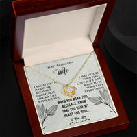 Load image into Gallery viewer, To My Gorgeous Wife- Heart and Soul- Love Knot Necklace
