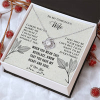 Load image into Gallery viewer, To My Gorgeous Wife- Heart and Soul- Love Knot Necklace
