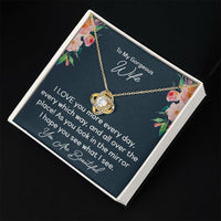 Load image into Gallery viewer, To My Gorgeous Wife- I Love You- Love Knot necklace
