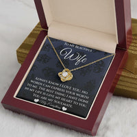 Load image into Gallery viewer, To My Beautiful Wife-You Are My Soulmate-Love Knot Necklace
