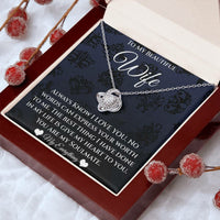 Load image into Gallery viewer, To My Beautiful Wife-You Are My Soulmate-Love Knot Necklace
