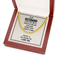 Load image into Gallery viewer, To My Husband- I Choose You- Cuban Link Chain
