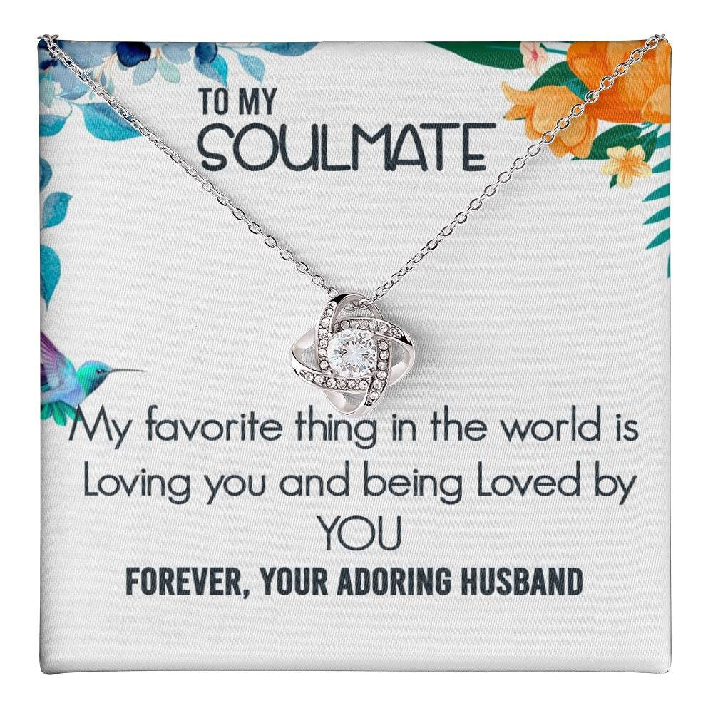 To My Soulmate-Forever- Love Knot Necklace